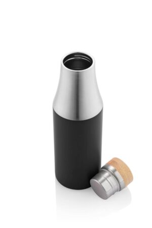 BREDA Vacuum Bottle With Bamboo Lid Black 1