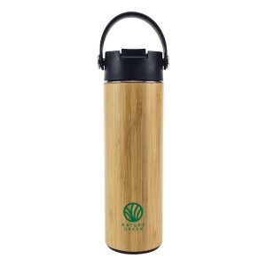 Branding Bamboo Flask with Tea Infuser TM 011 BK