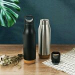 Creil – Giftology Insulated Water Bottle With Cork Base – Steel | TFS Gifts Dubai UAE