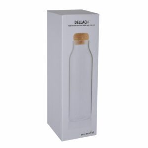 DELLACH Borosilicate Glass Bottle with Cork Lid 1200ml