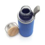 Floha – Hans Larsen Borosilicate Glass Bottle With Neo Sleeve – Royal Blue - Corporate Gifts Dubai UAE | TFS Gift