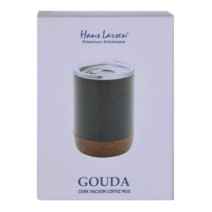 GOUDA Hans Larsen Vacuum Mug With Cork Base Black