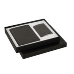 [Gsgl 106] Krimt – Giftology Set Of Passport Holder & Card Holder – Grey | TFS Gifts Dubai UAE