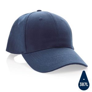 HWAW 453 Impact AWARE™ 6 Panel 280gr Recycled Cotton Cap Navy Blue