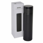 KOVEL Giftology Double Walled Insulated Flask with Temperature Lid Black