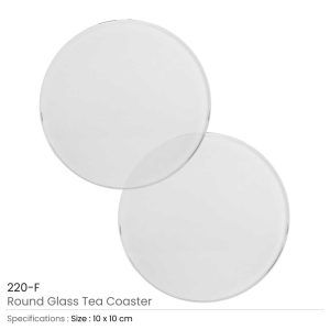 Round Glass Tea Coasters 220 F 01
