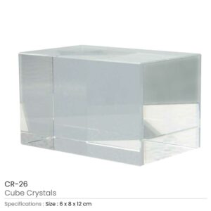 3D Rectangular Crystal Cube CR 26