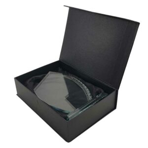 Crystal Awards with Engraved Leaf Design with Box CR 44