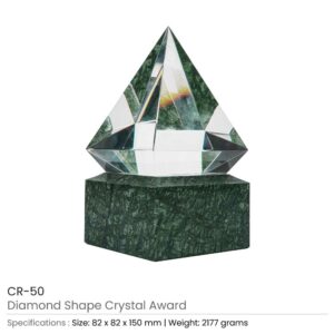 Diamond Shaped Crystal Awards CR 50