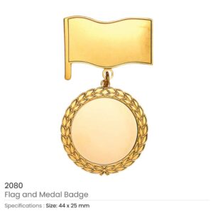 Flag and Medal Badges 2080 01