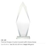 Flame Shape Crystal Awards CR 40