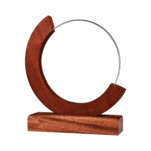 Round Moon Crystal Awards with Wooden Base CR 57 Main