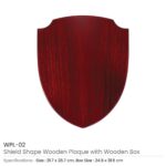 Shield Shaped Wooden Plaque WPL 02