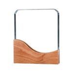 Square Crystal Award with Wooden Base CR 56 Main