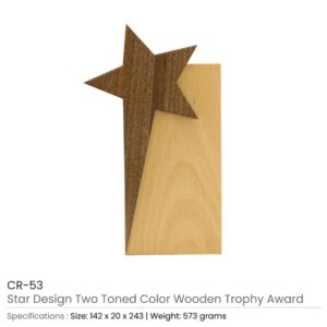 Star Design Wooden Trophy CR 53