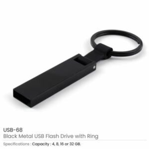 Black Metal USB with Key Holder USB 68 01 600x600 1