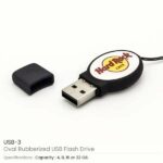 Oval Black Rubberized USB 3 01 600x600 1