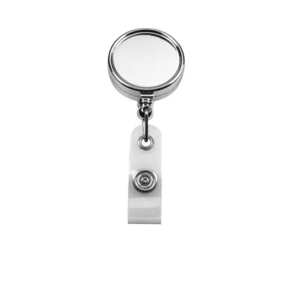 Silver Mirror Shiny Badge Reels - The Fab Store