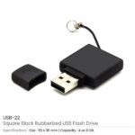Square Black Rubberized USB 22 600x600 1