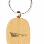 Bamboo Keychain Oval