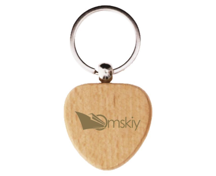 Bamboo Keychain Heart - The Fab Store