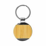 Round Bamboo and Metal Keychains KH 9 BM Front Side 600x600 1