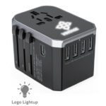 light up logo type c 4 usb port universal travel adapter 2
