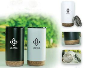 stainless steel tumbler with cork base 1