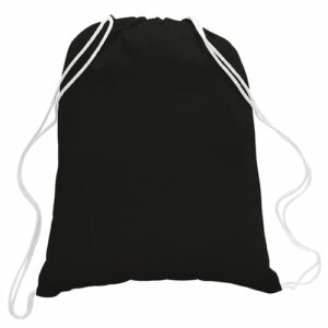 CT 401 Black Eco neutral Cotton Drawstring bag 240GSM Black