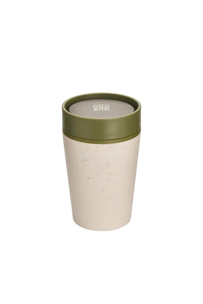Circular Cup 8oz Cream & Honest Green (1) Circular Cup 8Oz Cream & Honest Green (1) - Corporate Gifts Dubai UAE | TFS Gifts