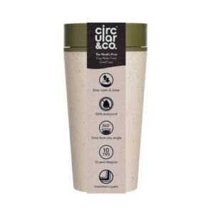 DWCC 3168 Circular Cup 12oz Cream Honest Green