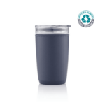 DWHL 3159 CERRA Hans Larsen Premium Glass Tumbler with Recycled Protective Sleeve Blue