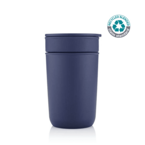 DWHL 3164 SAVONA Hans Larsen Premium Ceramic Tumbler With Recycled Protective Sleeve Blue