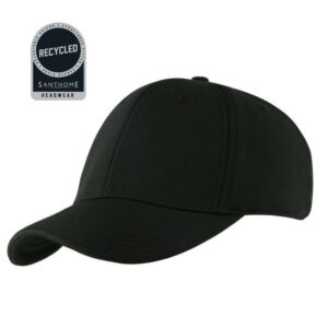 HWSN 502 TITAN Santhome Recycled 6 Panel Adjustable Cap Black