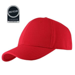 HWSN 504 TITAN Santhome Recycled 6 Panel Adjustable Cap Red