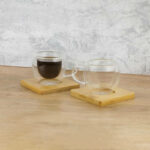 PAMA Set of 2 Expresso Cup with Bamboo Coaster
