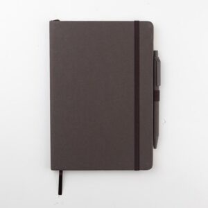ABULA eco neutral A5 Fruit Paper Hard Cover Notebook Ball Pen Coffee 1