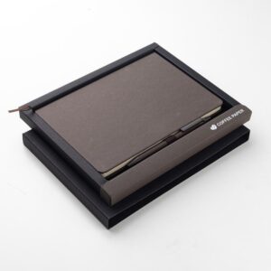 ABULA eco neutral A5 Fruit Paper Hard Cover Notebook Ball Pen Coffee