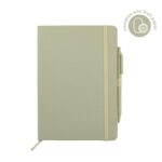 NBEN 5252 ABULA eco neutral® A5 Hard Cover Notebook Pen Set Kiwi Paper