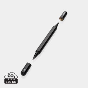 Swiss Peak Storm RCS Recycled Aluminum Dual Tip Pen Black 1