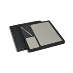 TESSIN SANTHOME Set of Notebook Pen and Card Holder Grey 7